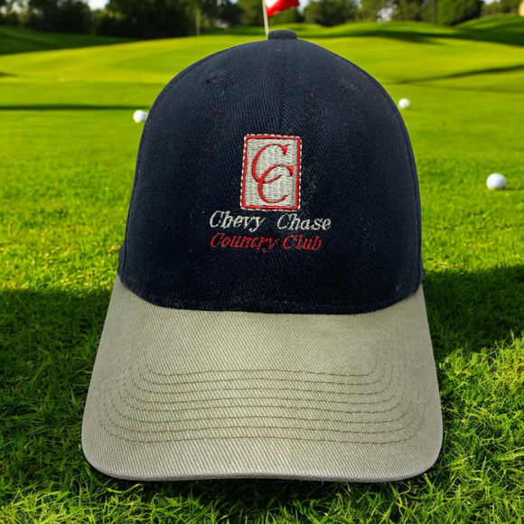 Chevy Chase Country Club Golf Course Greg Norman Strapback Dad Hat Cap - Picture 1 of 6